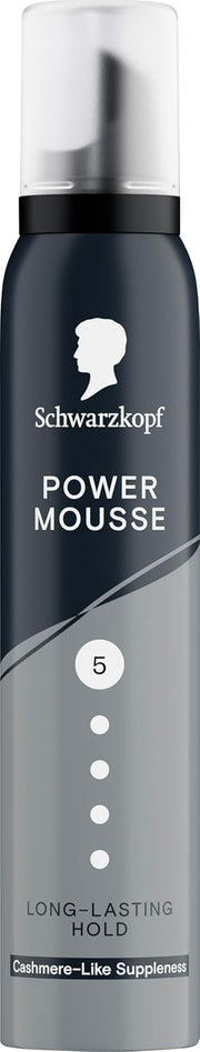 Schwarzkopf Power Mousse Hold 5 aerosol mousse can 200ml front product packaging