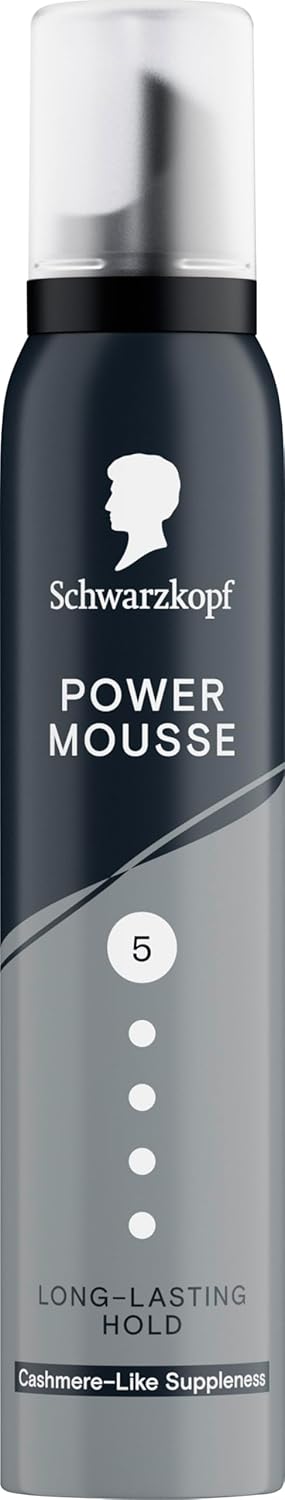Schwarzkopf Power Mousse Hold 5 aerosol mousse can 200ml front product packaging