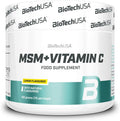 BiotechUSA Polvere MSM e Vitamina C - Gusto Limone, Barattolo da 150g