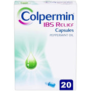 Colpermin IBS Relief peppermint oil prolonged-release capsules 0.2ml 20 count front packaging