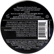 ingredients & barcode image: Uppercut Deluxe Featherweight Fiber Paste 70g ingredients glycerin wax formula