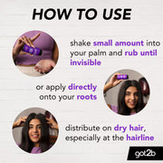 got2b Powder'ful Volumising Styling Powder bottle packaging hair styling powder 10g application instructions image
