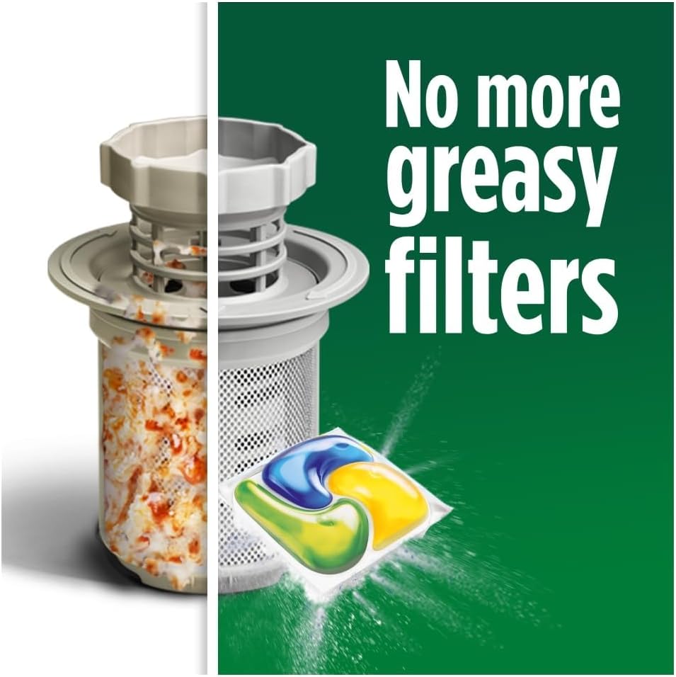 Fairy Platinum All In One Lemon Dishwasher Capsules 28 Count placement instructions for dishwasher dispenser