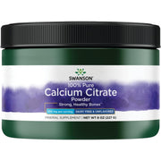 Swanson Calcium Citrate powder mineral supplement tub unflavoured dairy free 227g