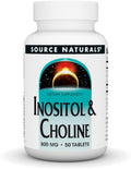 Tabletas Source Naturals Inositol y Colina 800mg - 50 unidades