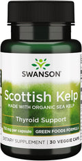 Swanson Schottischer Seetang 750mg Bio-Seetang – 30 pflanzliche Kapseln