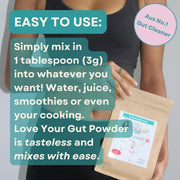 How to Use: 1 Tablespoon of fine white diatomaceous earth powder to a glass of water.