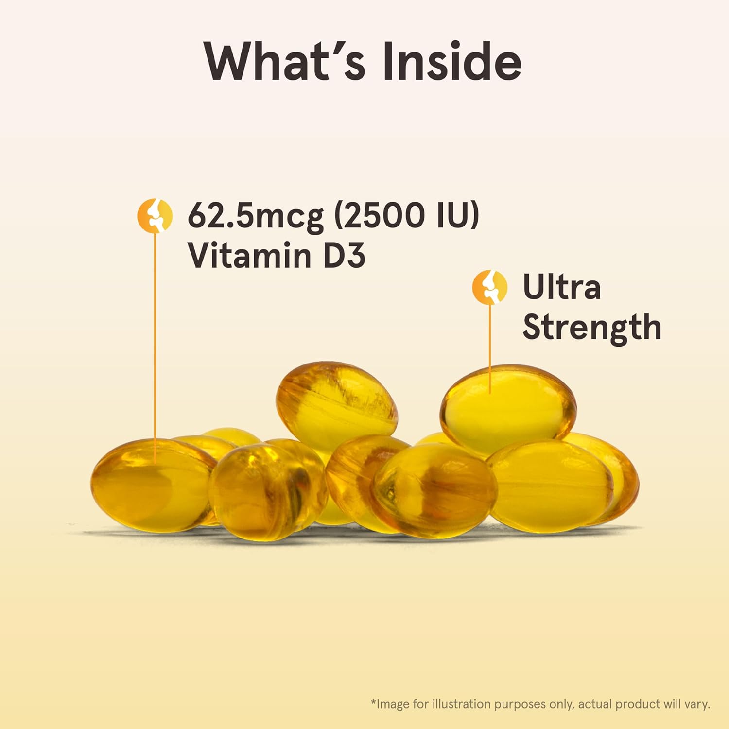Jarrow Formulas Vitamin D3 62.5mcg 2500 IU softgels daily use lifestyle 100 count