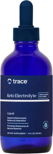 Front Image: Trace Minerals Keto Electrolyte drops liquid bottle 118ml