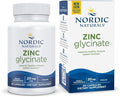 Nordic Naturals Zinc Glycinate - 20mg Zinc Hautement Absorbable - 60 Capsules
