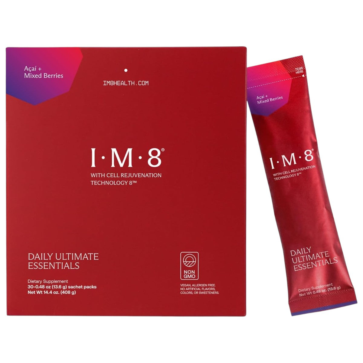 IM8 Daily Ultimate Essentials Pro Açaí and Mixed Berries 30 sachets