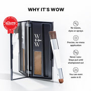 olor Wow Root Cover Up Hair Powder Black, compact hair touch-up powder, Black shade, 2.1g, temporary root colour use