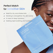 Biodance Hydro Cera-Nol Real Deep Hydrogel Face Mask hydrogel sheet mask in use, 4 sheet skincare pack