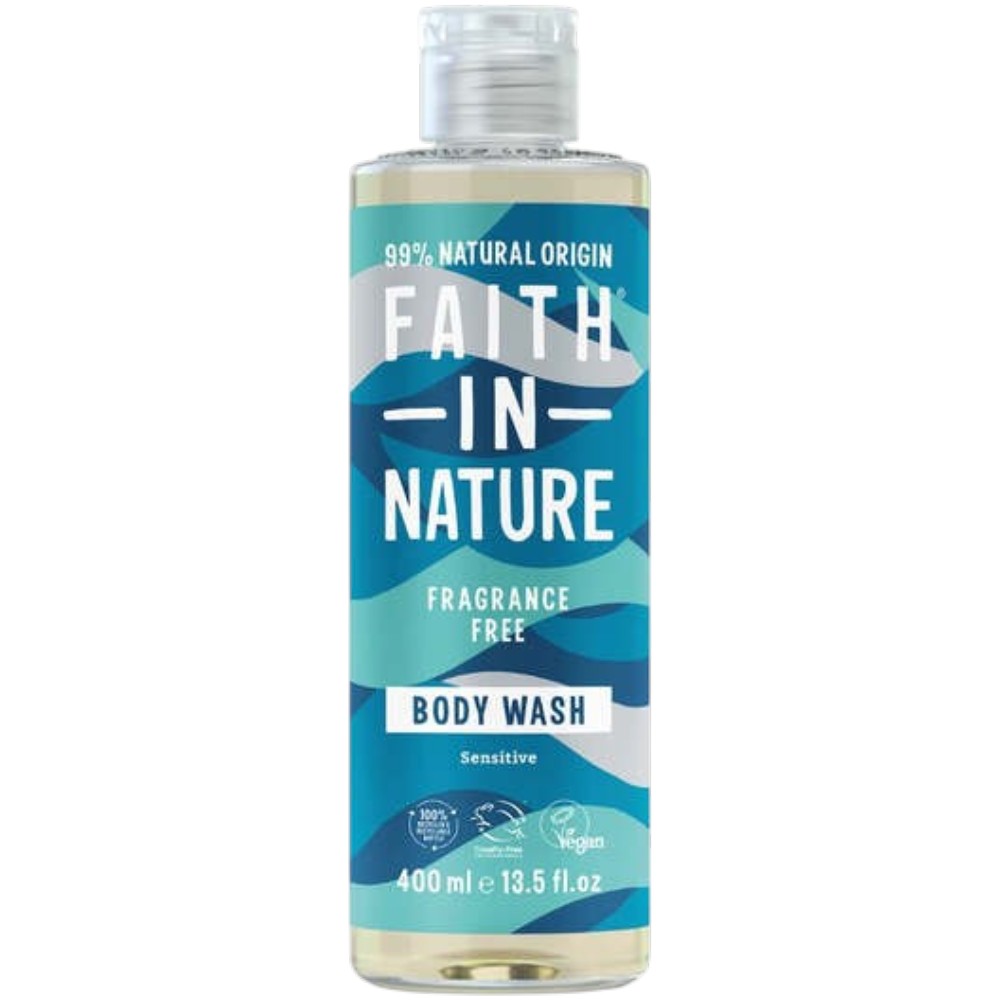 Faith In Nature Fragrance Free Body Wash Sensitive 400ml bottle