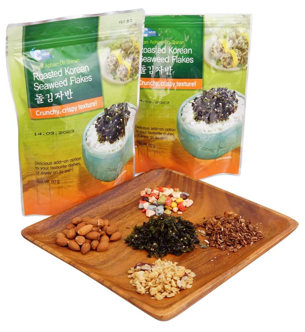 C-Weed Snack Roasted Korean Seaweed Flakes - 3 x 80g
