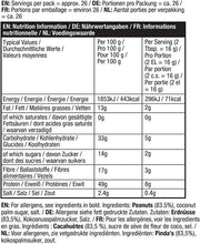 Supplement facts & ingredients image: PBfit Original Peanut Butter Powder ingredients peanuts coconut sugar salt
