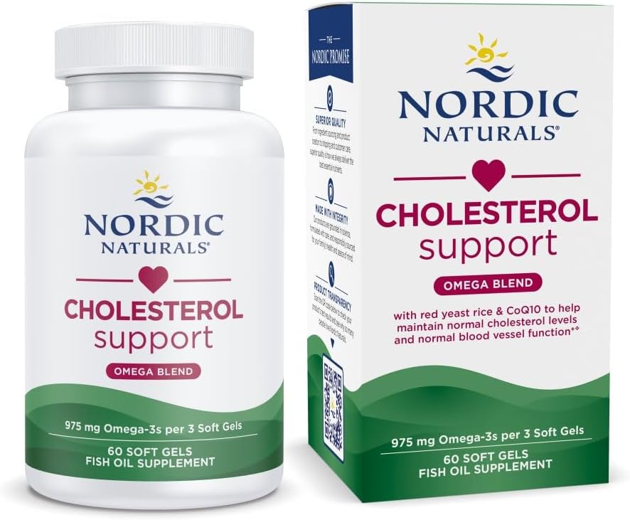 Nordic Naturals Cholesterol Support Omega Blend 60 Soft Gels Pack of 2