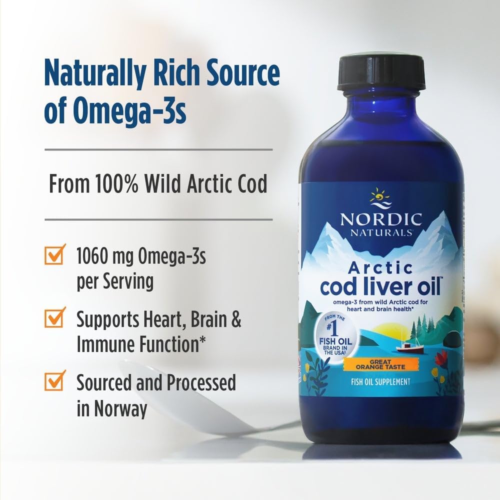 Nordic Naturals Arktisches Lebertran - 1060mg Omega-3 + Vitamin A Flüssig