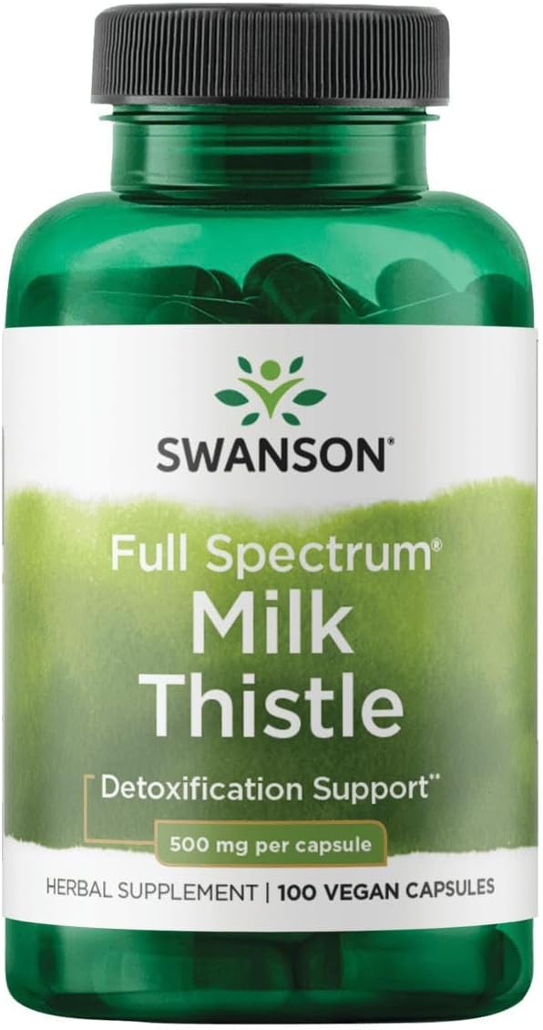 Swanson Full Spectrum Milk Thistle supplement vegan capsule bottle 100 count