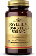 Solgar Psyllium Husks Fiber 500mg Vegetable Capsules 200 Count