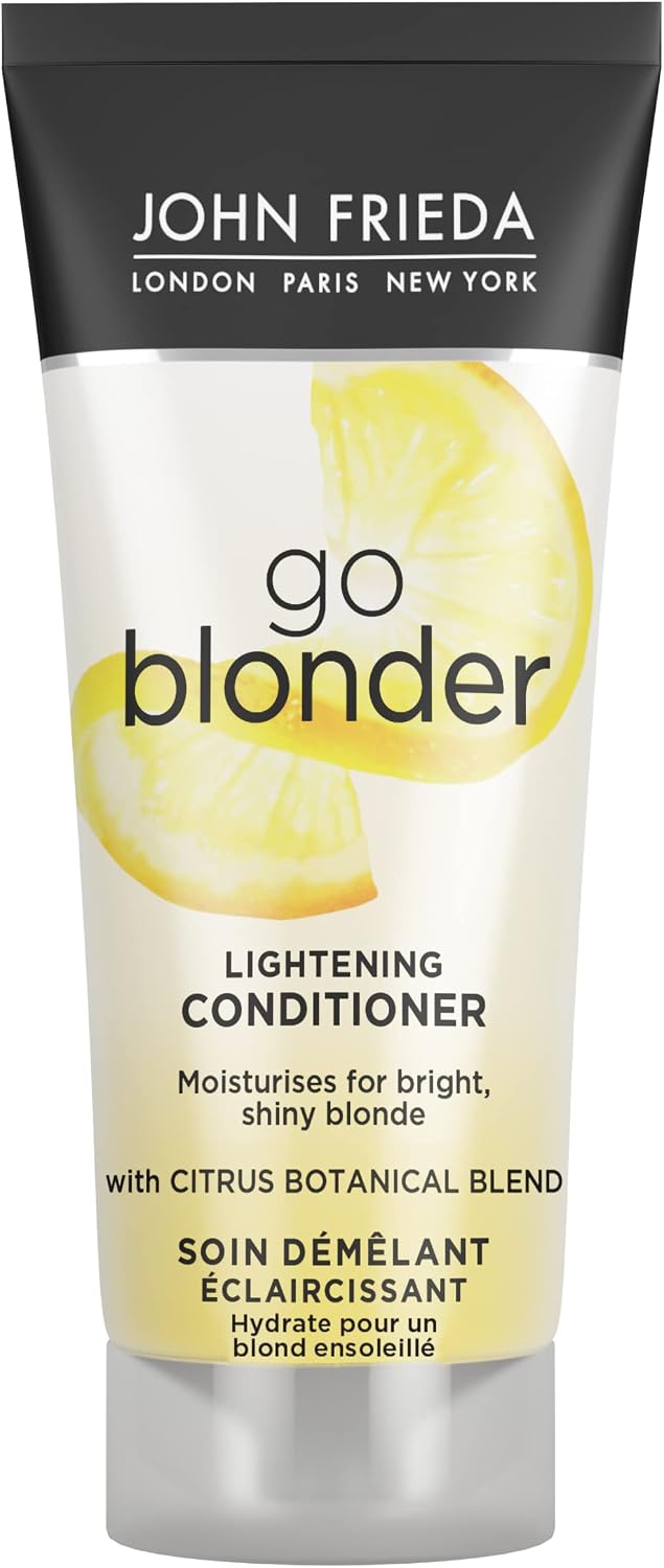 John Frieda Go Blonder Lightening Conditioner, bottle packaging, citrus fragrance, 75ml