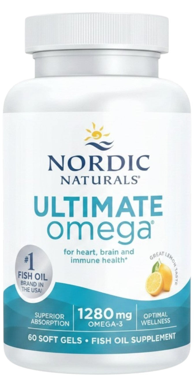 Nordic Naturals Ultimate Omega-3 Zitrone – 1280 mg Omega-3 Fischöl Weichkapseln