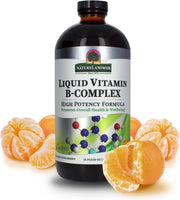 Nature’s Answer Liquid Vitamin B-Complex Tangerine Flavour 480ml bottle front view with tangerine