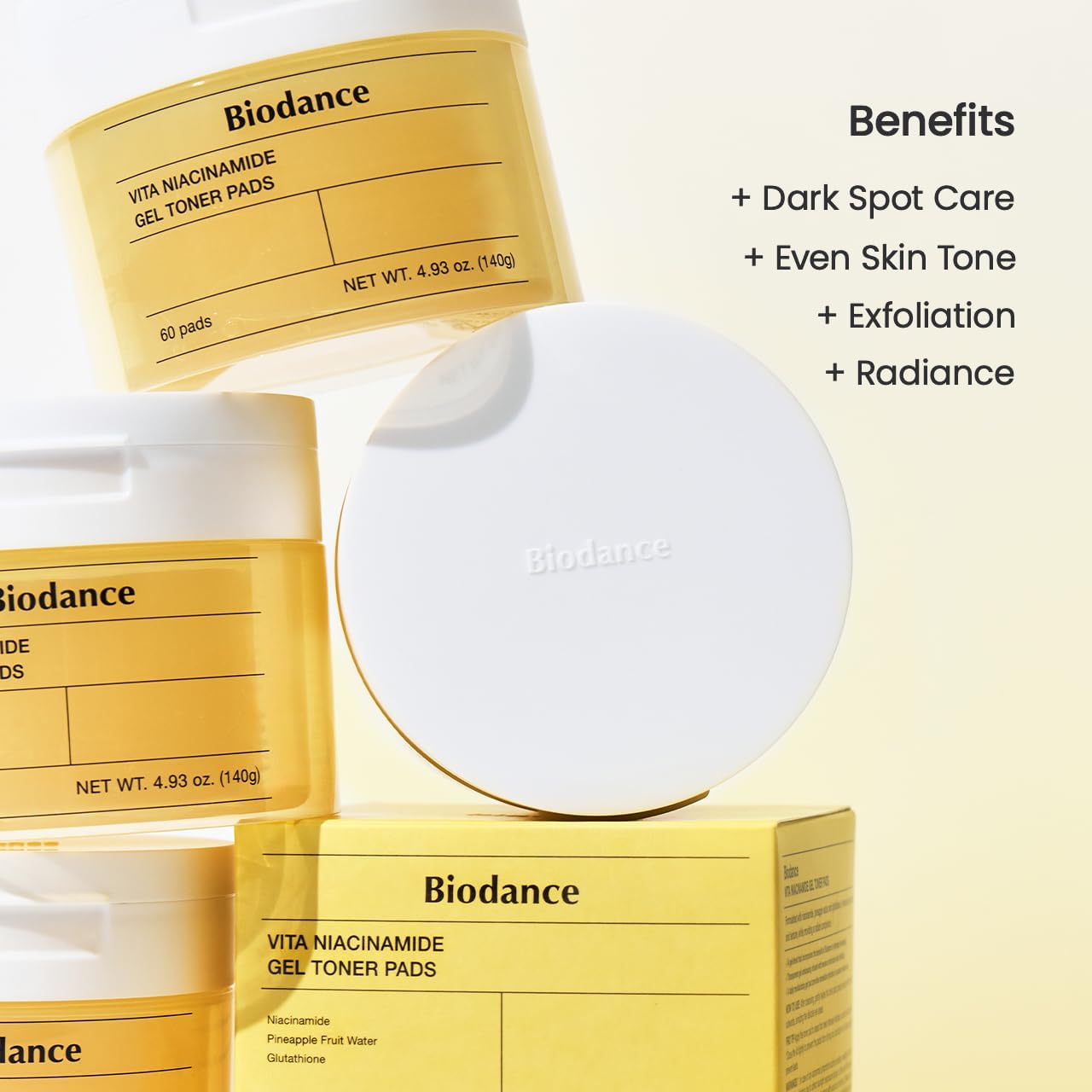 Biodance Vita Niacinamide Hydrogel Toner Pads 60 Pads product information