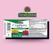 Nature's Answer Alcohol-Free Cranberry Extract 30ml barcode packaging