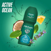 Mitchum Men's Ultimate Active Ocean Antiperspirant Roll On underarm deodorant bottle 100ml personal care use
