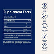 Supplement Facts Image: Trace Minerals CoQ10 supplement facts ingredients liquid bottle 118ml