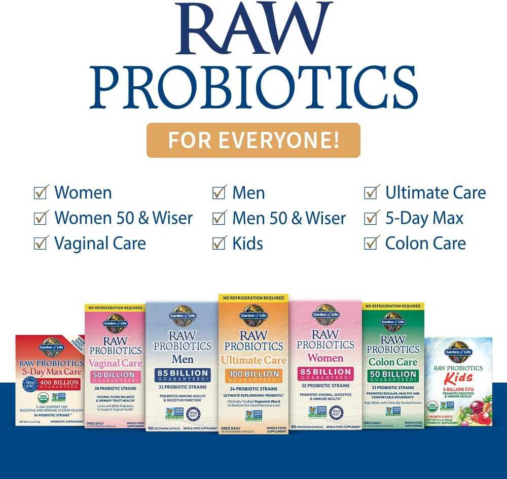 Garden of Life Raw Probiotics for Women - 50 Billion CFU & 38 Strains variants
