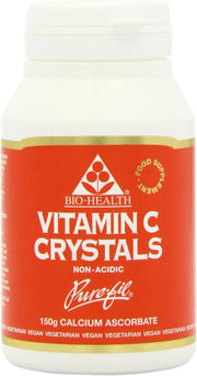 Bio-Health Vitamin C calcium ascorbate crystals powder supplement tub 150g