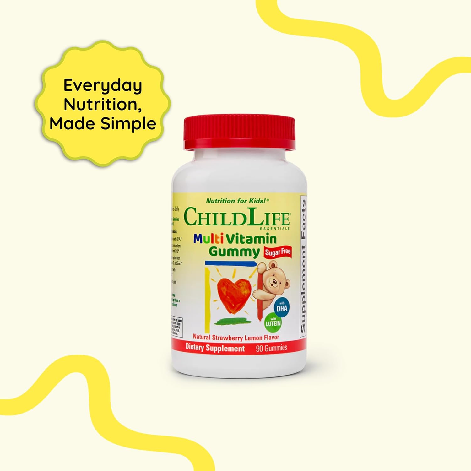 ChildLife Essentials Multivitamin Gummies Strawberry Lemon - 90 Count