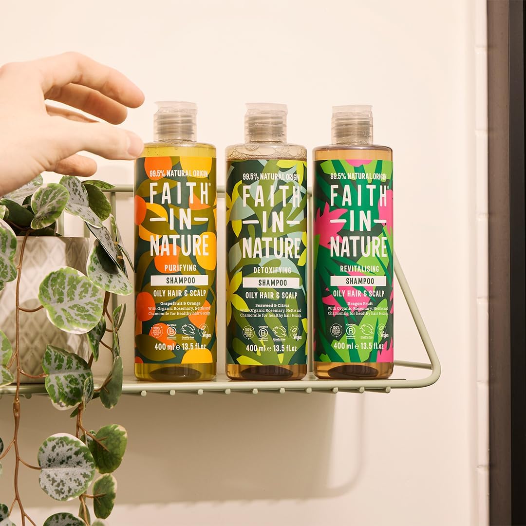Faith In Nature Dragon Fruit Revitalising Shampoo 400ml bottle for everyday hair care
