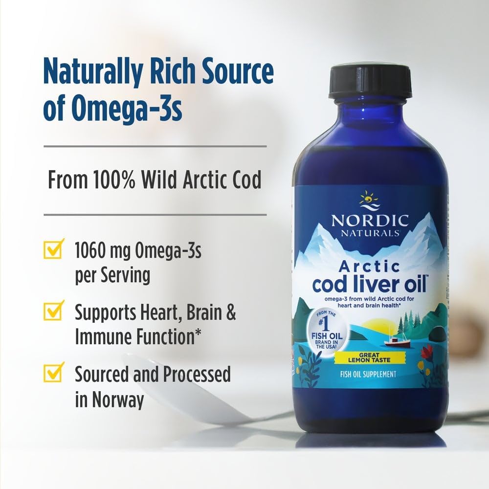 Nordic Naturals Arktisches Lebertran - 1060mg Omega-3 + Vitamin A Flüssig