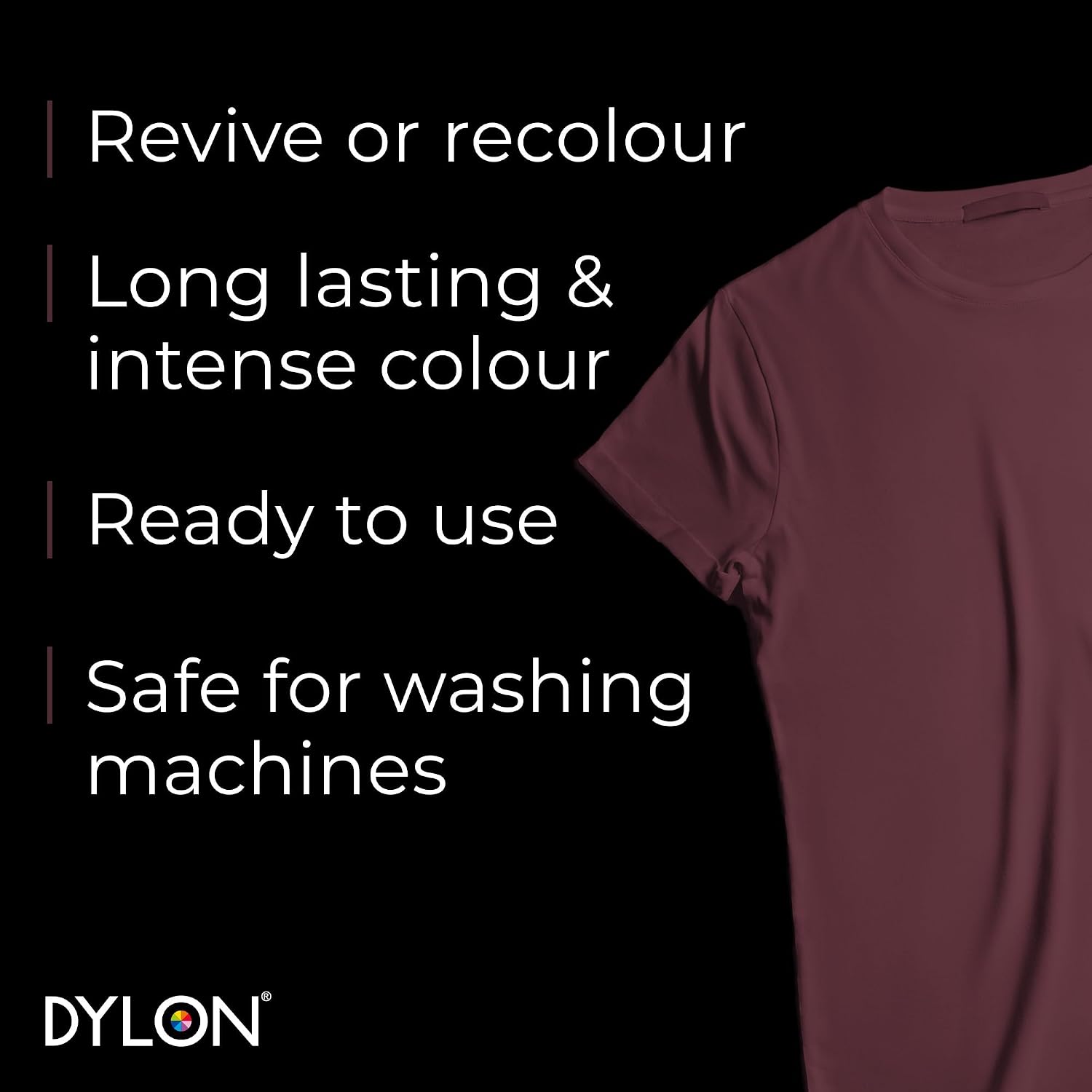 Dylon All-in-1 Fabric Dye Pod Plum Red 350g washing machine instructions