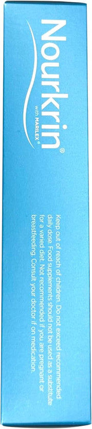 Nourkrin Woman Hair Support Supplement side view box, 60 tablets, on white background.