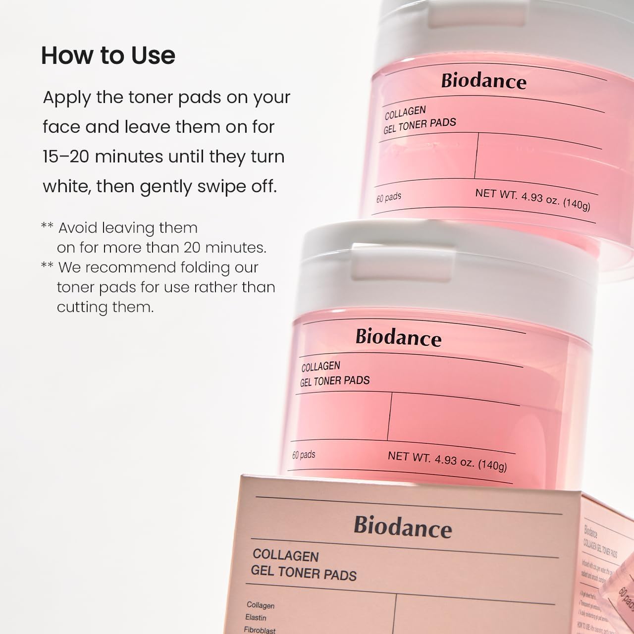 Biodance Collagen Hydrogel Toner Pads 60 Pads application guide for daily facial care