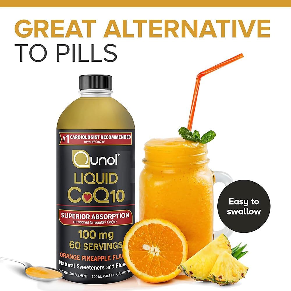 Qunol Liquid CoQ10 100mg Orange Pineapple Flavour 900ml