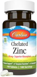 Carlson Compresse di Zinco Chelato 30 mg - 100 Compresse