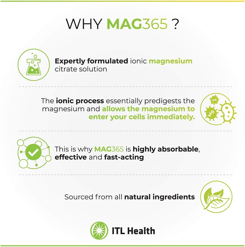 MAG365 Magnesium Citrate Powder, Exotic Lemon - 150g