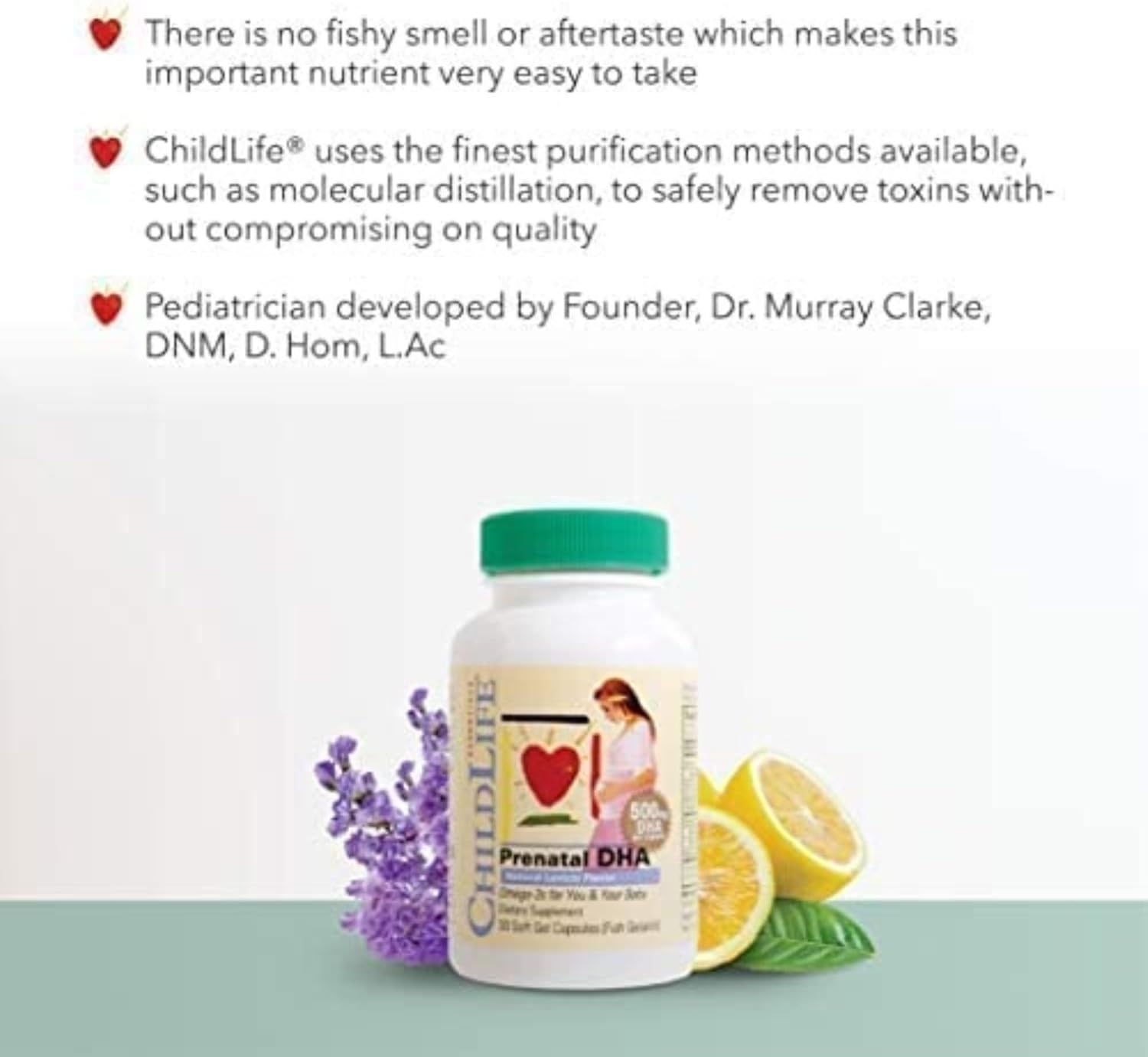 ChildLife Essentials Prenatal DHA 500mg Softgels Lemon - 30 Count