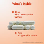 Jarrow Formulas Zinc Balance 15mg with copper veggie capsules daily use lifestyle 100 count