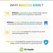 MAG365 Kids Magnesium Multi Powder, Fruit Splash - 150g