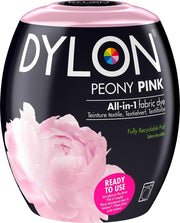 Dylon All-in-1 Fabric Dye Pod Peony Pink 350g single dye pod packaging