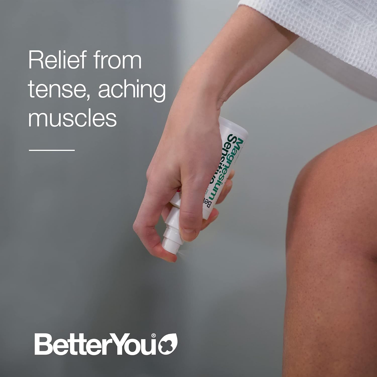 How to Use: Hand gently spraying BetterYou Magnesium Sensitive spray