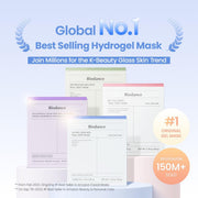 Biodance Hydro Cera-Nol Real Deep Hydrogel Face Mask hydrogel sheet mask in use, 4 sheet skincare pack
