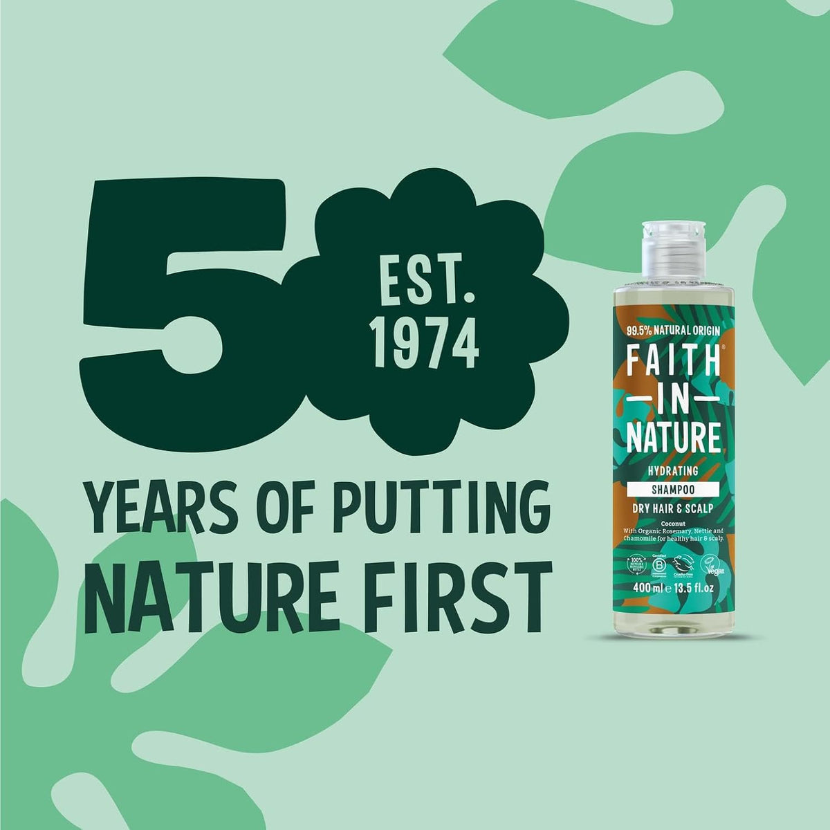 Faith In Nature Coconut Hydrating Shampoo 400ml bottle product information