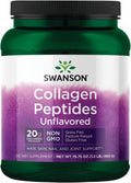 Péptidos de Colágeno Sin Sabor Swanson 560 g | Colágeno Hidrolizado de Ganado Alimentado con Pasto para Piel, Cabello, Uñas y Articulaciones